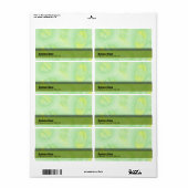 Étiquette Spirales vertes (Feuille entière)