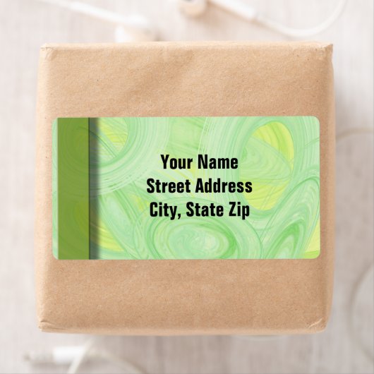 Étiquette Spirales vertes (En situation)