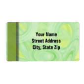 Étiquette Spirales vertes (Devant)