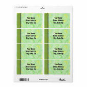 Étiquette Spirales vertes (Feuille entière)