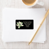 Étiquette Spirituel Green Lotus Flower Adresse (En situation)