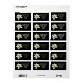 Étiquette Spirituel Green Lotus Flower Adresse (Feuille entière)