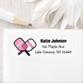 Étiquette Sport Pink Pickball (En situation)