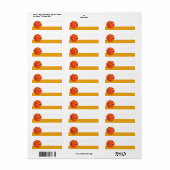 Étiquette sportif de basket-ball (Feuille entière)