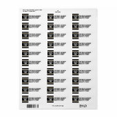 Étiquette Sports Jersey Black and Gold Strips Nom Numéro (Feuille entière)