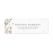 Étiquette Spring Fleur sauvage Garden Floral Minimale Adress (Devant)