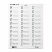 Étiquette Spring Iris | Aquarelle Florale Adresse de retour (Feuille entière)