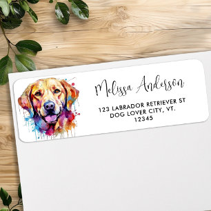 Étiquette Spring Joy - Labrador Retriever Card - Black Lab