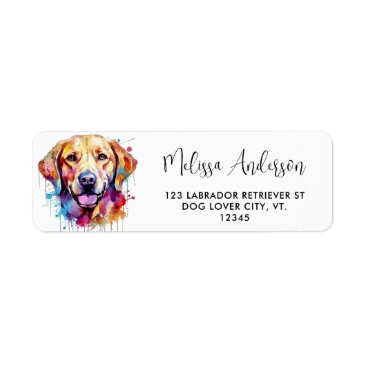 Étiquette Spring Joy - Labrador Retriever Card - Black Lab (Devant)