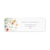 Étiquette Spring Wildflower Garden Wedding Return Address (Devant)