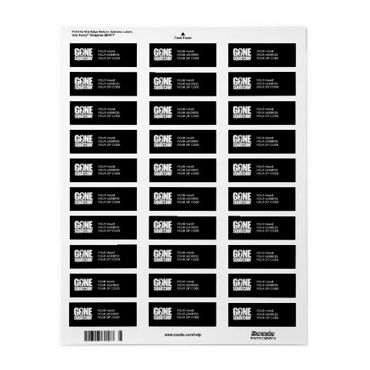 ÉTIQUETTE SQUATCHIN' - (Feuille entière)