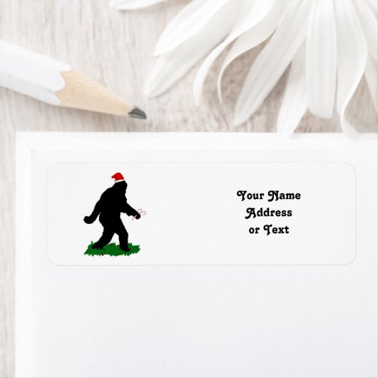 Étiquette Squatchine de Noël' (En situation)