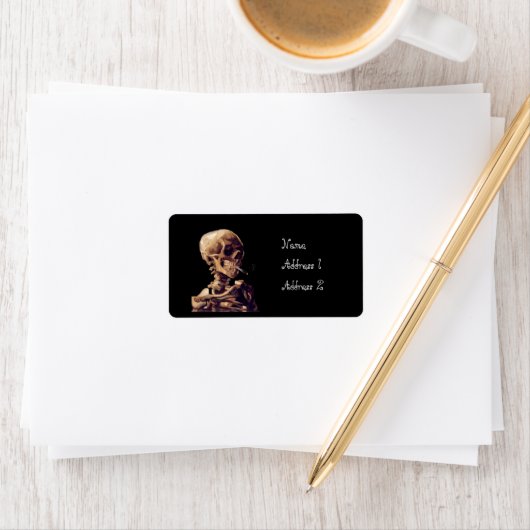 Étiquette Squelette de Van Gogh (En situation)