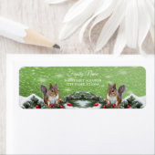 Étiquette Squirrel Christmas Holidays Return Adresse (En situation)