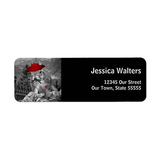 Étiquette Squirrel Lover Funny Artiste Adresse (Devant)