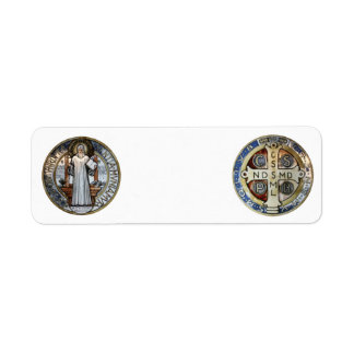 Étiquette St Benedict Medal Return Address