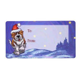 Étiquette St. Bernard Christmas