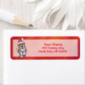 Étiquette St Bernard Noël En Rouge (En situation)