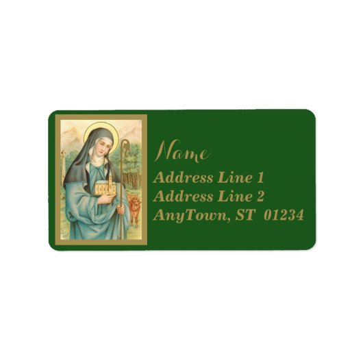 Étiquette St Brigid de l'Irlande (M 014) (Devant)