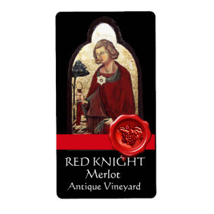 ÉTIQUETTE ST. GALGANO / CHEVALIER AVEC ÉPÉE, VINS DE CIRE RO