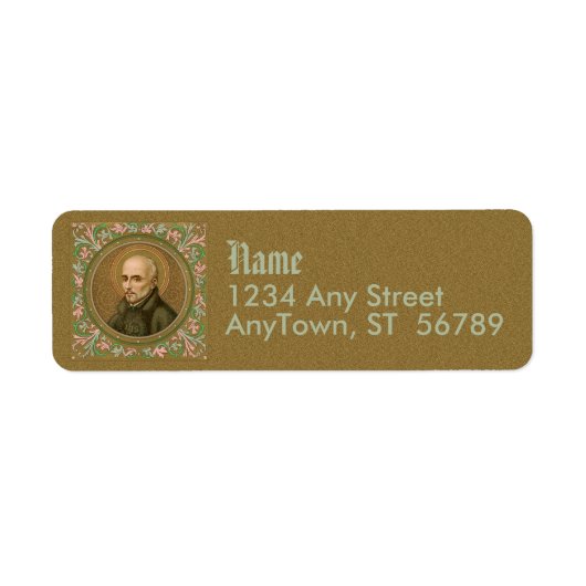 Étiquette St. Ignatius Loyola (BK 050) (Style 2) (Devant)