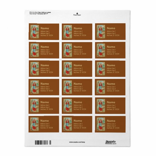 Étiquette St. Joseph le travailleur (BK 31) (Feuille entière)