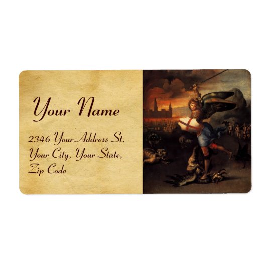 Étiquette St Michael et le Dragon (Devant)