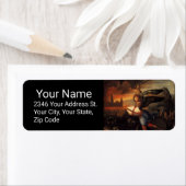 Étiquette St Michael et le Dragon Black (En situation)