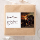 Étiquette St Michael et le Dragon, blanc (En situation)