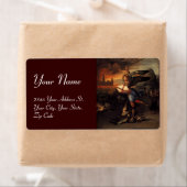 Étiquette St Michael et le Dragon, brun (En situation)