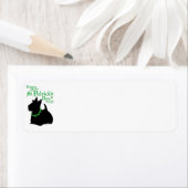 Étiquette St Patrick's Day Scottish Terrier (En situation)