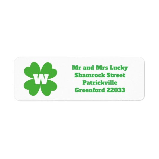 Étiquette St Patrick's Day Themed Address Label (Devant)