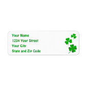 Étiquette St Patrick's Lucky Shamrock Personalized Address (Devant)