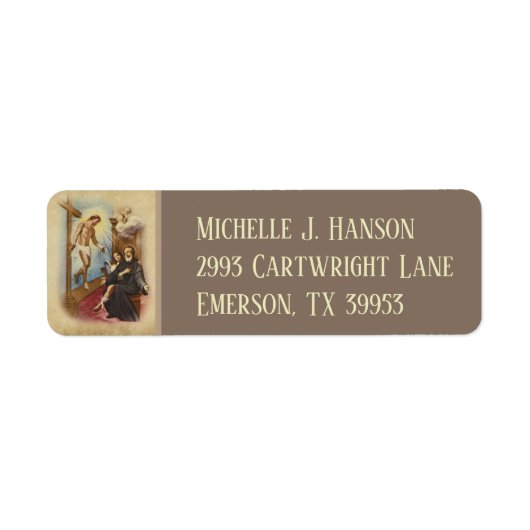 Étiquette St. Peregrine Patron Saint du Cancer Patients (Devant)