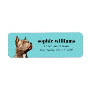 Étiquette Staffordshire Bull Terrier Adresse de retour Étiqu