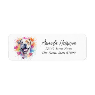Étiquette Staffordshire Bull Terrier Adresse de retour Étiqu