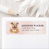 Étiquette Staffordshire Bull Terrier Return Address Labels (En situation)