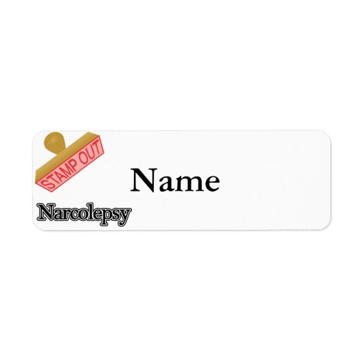 Étiquette Stamp Out Narcolepsie (Devant)