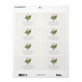 Étiquette Star Orament Pine Fauna Joyeux Noël Adresse (Feuille entière)