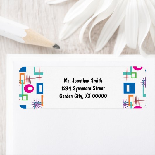 Étiquette Starburst Geometric (En situation)