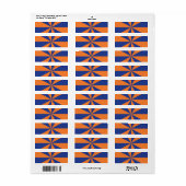 Étiquette Starburst orange et bleu (Feuille entière)
