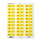 Étiquette Starburst rétro du milieu du siècle (Feuille entière)