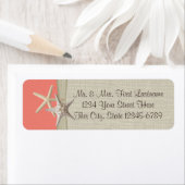 Étiquette Starfish Beach Coral (En situation)