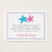 Étiquette Starfish Favor | Faveur de mariage (Devant)