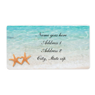 Étiquette Starfish Love Beach Ocean & Sand Wedding Labels