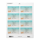 Étiquette Starfish Love Beach Ocean & Sand Wedding Labels (Feuille entière)