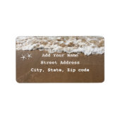 Étiquette Starfish Plage Motif Plage Nautique Mariage mignon (Devant)