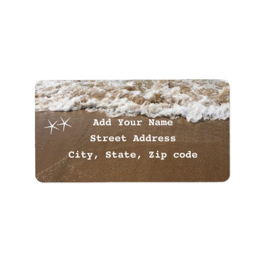 Étiquette Starfish Plage Motif Plage Nautique Mariage mignon (Devant)