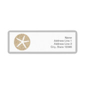 Étiquette Starfish Sand Dollar Beach Adresse Enveloppe Étiqu (Devant)