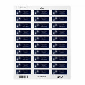 Étiquette starry ciel mason jarres mariage (Feuille entière)